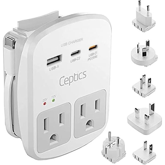 Ceptics 35W Universal Travel Adapter Kit