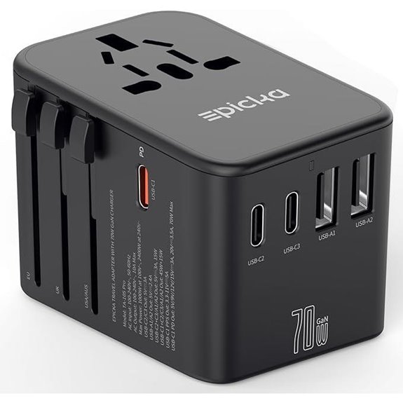 EPICKA Universal Travel Adapter with 3 USB-C Ports