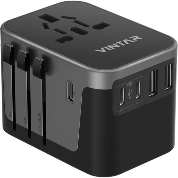 VINTAR Universal Travel Adapter with USB Ports