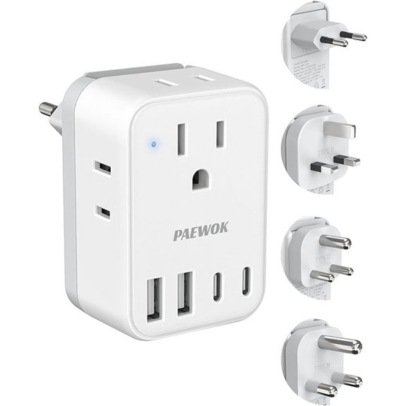 Universal Travel Adapter Set with USB & AC Outlets