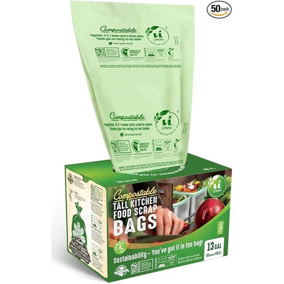 UNNI 13-Gallon Compostable Trash Bags (50 Count)