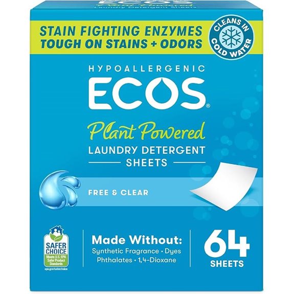 ECOS Vegan Laundry Detergent Sheets (64 Count)
