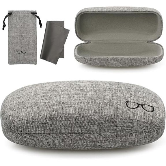 Vemiss Linen Hard Shell Eyeglasses Case