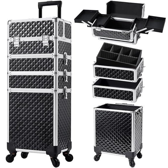 Stagiant 4-in-1 Rolling Makeup and Travel Case