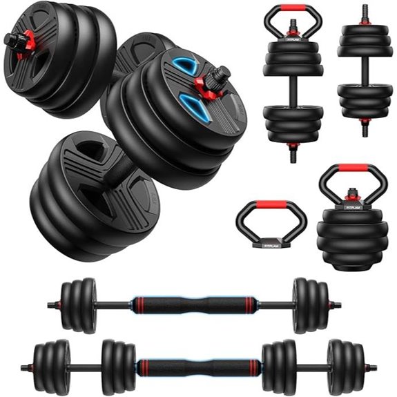 Adjustable 5-in-1 Dumbbell Weight Set for Home Gym