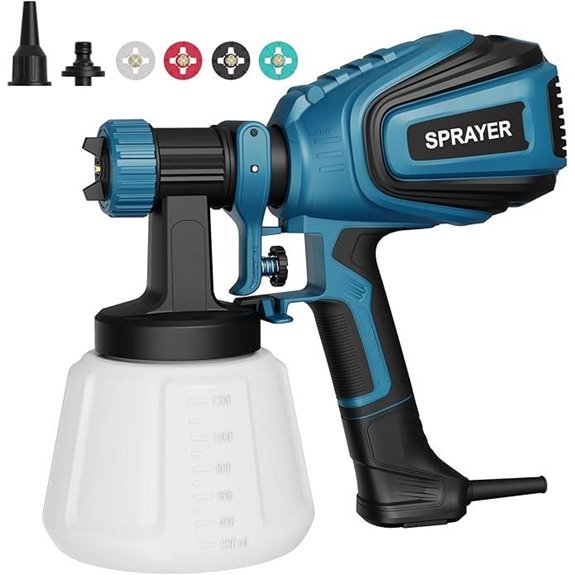 HVLP Paint Sprayer with Multiple Nozzles and Patterns
