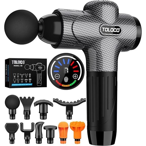 TOLOCO Massage Gun with 10 Heads for Pain Relief