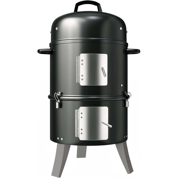 GasOne Vertical Charcoal Smoker with Thermometer