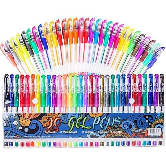 30-Color Fine Point Gel Pens for Coloring and Journaling