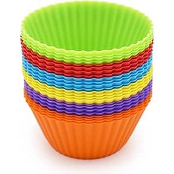 Multicolor Silicone Cupcake Liners (24 Pack)