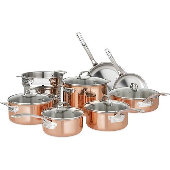 Viking Culinary 40571-9993C Stainless Steel Copper Cookware Set 13 Piece