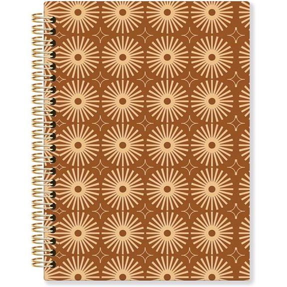 Vintage Boho Floral Spiral Notebook for Women