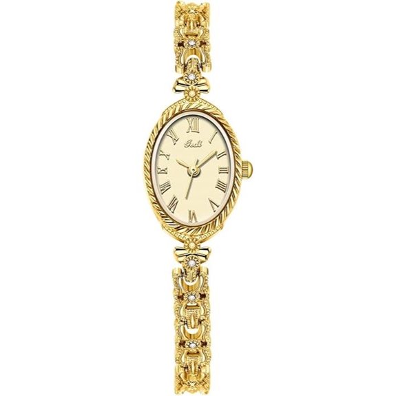 CARLIEN Vintage Gold Oval Women's Dress Watch