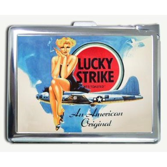Vintage Lucky Strike Cigarette Case & Lighter Wallet