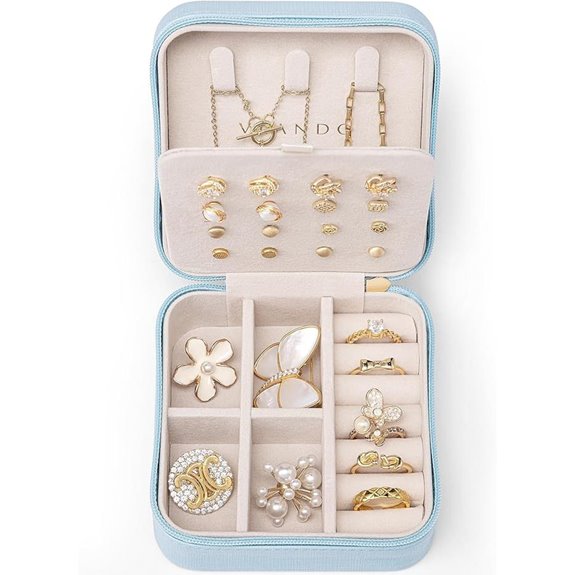 Vlando Travel Jewelry Organizer Box for Women