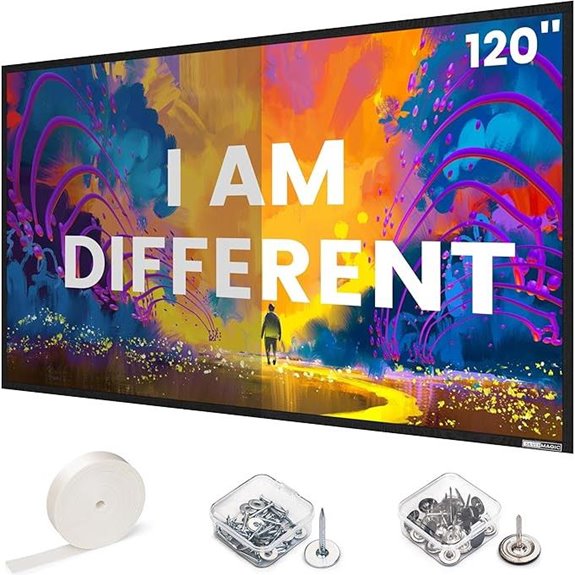 ALR 120 Wall-Mounted Projector Screen