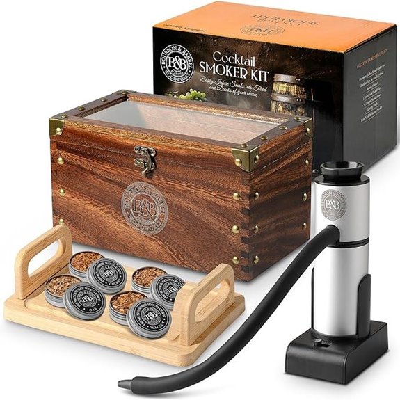 Bourbon & Barrel Cocktail Smoker Kit with Walnut