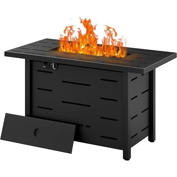 Walsunny 43 Outdoor Propane Fire Pit with Cover