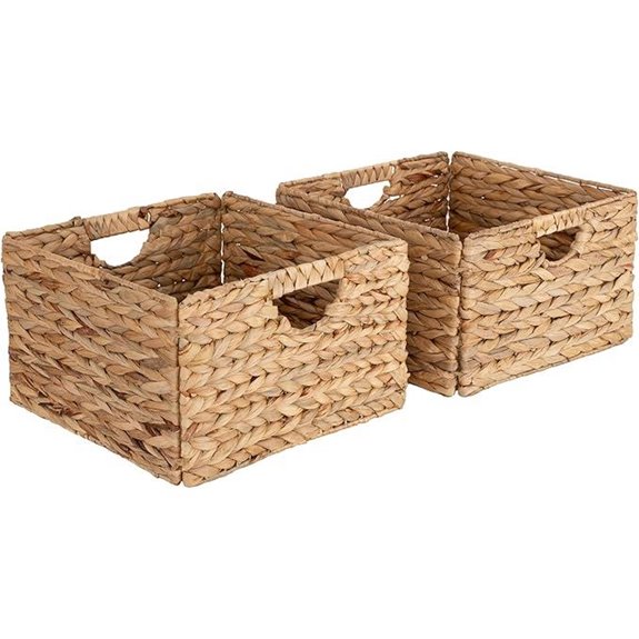 Seville Classics Water Hyacinth Laundry Baskets (2-Pack)