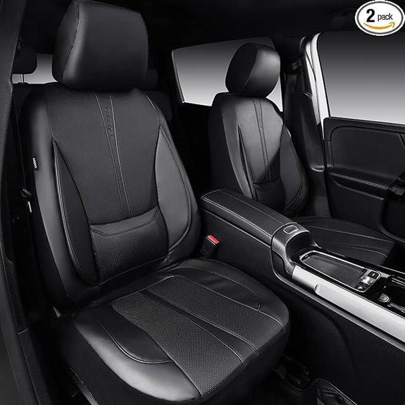 Nappa Leather Car Seat Covers Water-Resistant 2 Front Seats