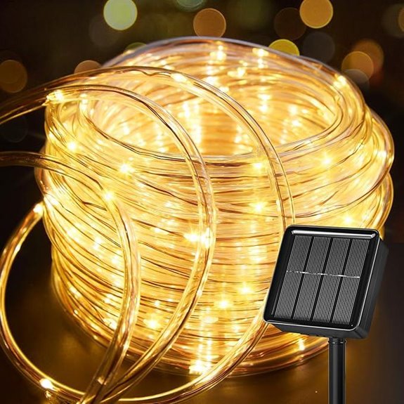 Brightown Solar Rope Lights 39FT 100LED Waterproof 8 Modes