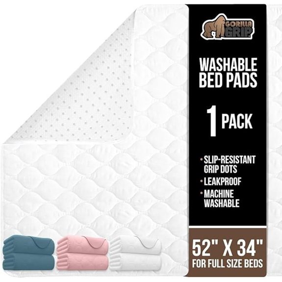 GORILLA GRIP Washable Waterproof Bed Pads (52x34)