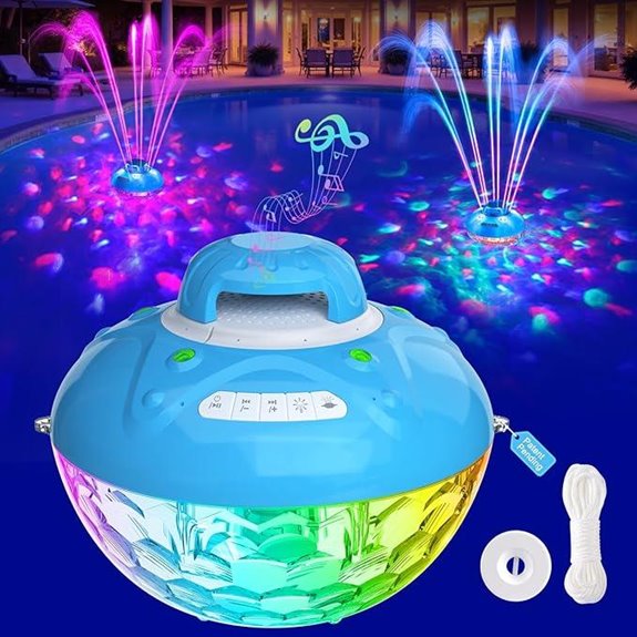 Blufree Waterproof Bluetooth Pool Speaker with Fountain Light