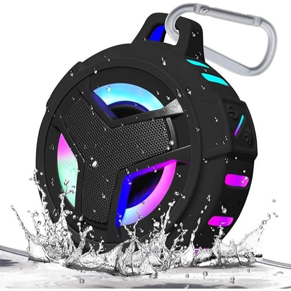 EBODA Waterproof Bluetooth Shower Speaker with LED Light