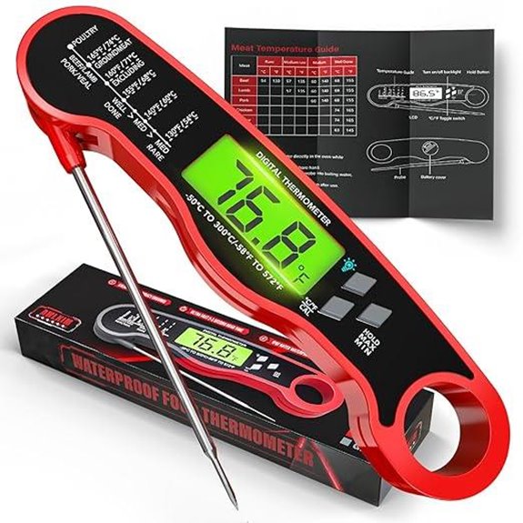 Digital Waterproof Meat Thermometer with Backlight