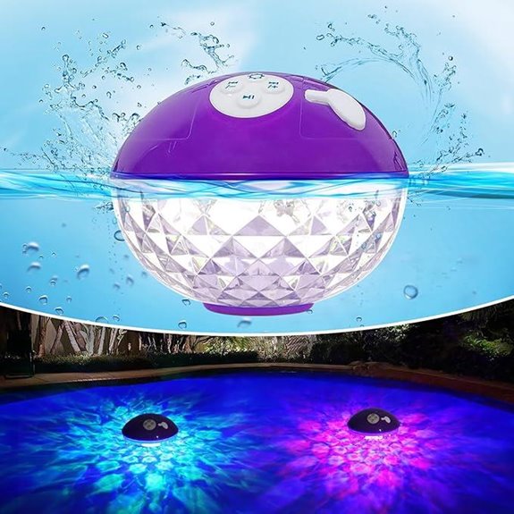 Blufree Waterproof Floating Pool Speaker with Lights