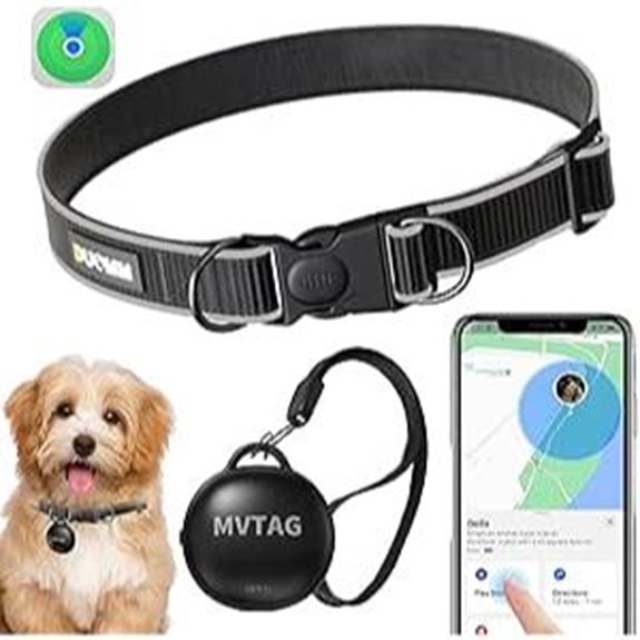 GPS Dog Tracker Collar with Bell Waterproof & Reflective
