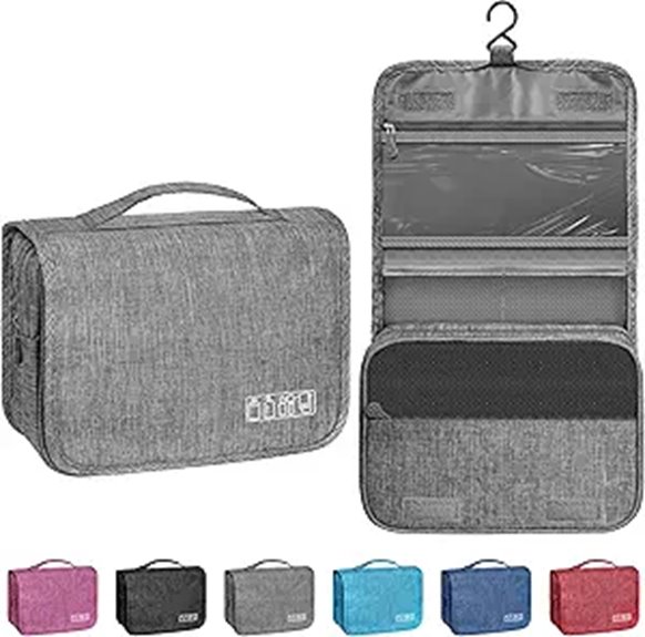Waterproof Travel Toiletry Bag with Hanging Hook
