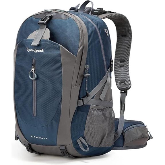 Speedpark 40L Waterproof Hiking Backpack with Rain Cover