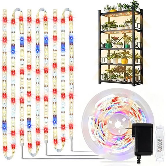 DBFAIRY Waterproof LED Grow Light Strip with Timer