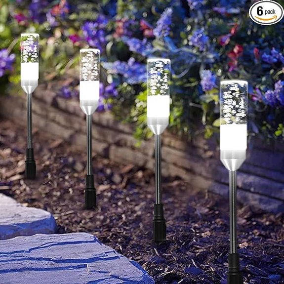 B-right 6-Pack LED Pathway Lights Waterproof 12V Cool White