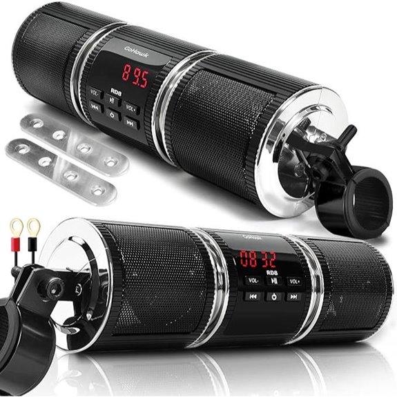 GoHawk Bluetooth Waterproof Motorcycle Handlebar Speakers