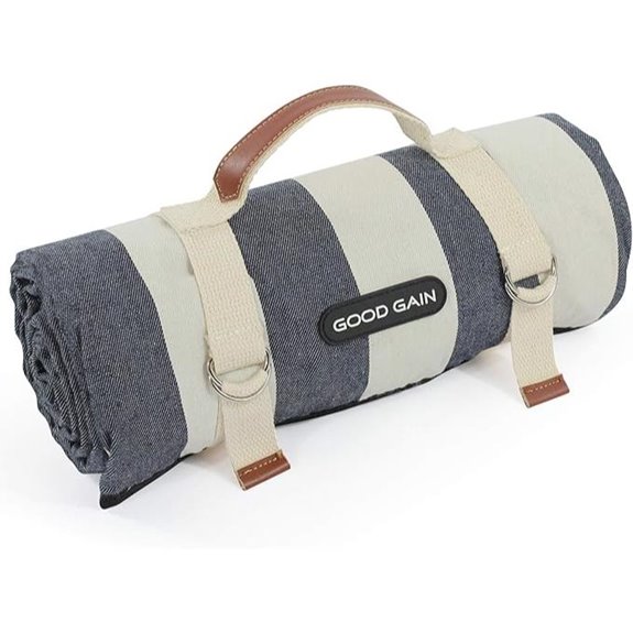 G GOOD GAIN Waterproof Picnic Blanket with Carry Strap