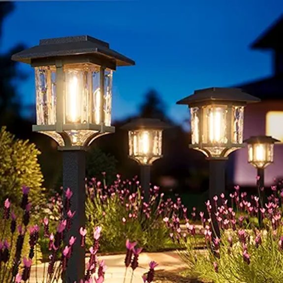 XMCOSY Solar Pathway Lights Waterproof Garden Decor