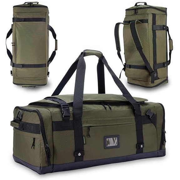 Heavy Duty Waterproof Travel Duffle Bag with Shoe Pockets