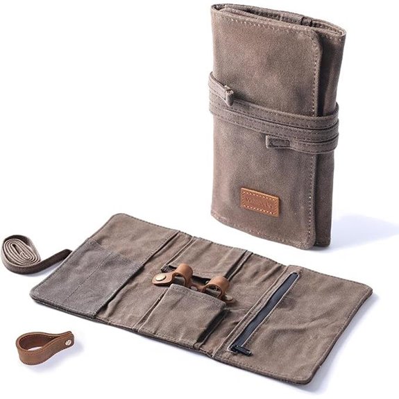Whitluck Waxed Canvas Tobacco Pipe Pouch & Stand