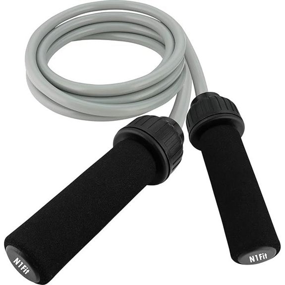 Weighted Jump Rope with Foam Handles for Cardio
