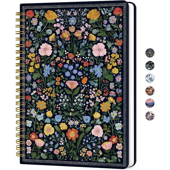 Garden of Whimsy A5 Spiral Notebook for Women
