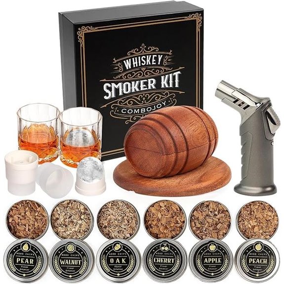 Whiskey Smoker Kit with Torch and Glasses