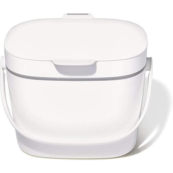 OXO Good Grips EASY-CLEAN COMPOST BIN - WHITE - 1.75 GAL/6.62 L