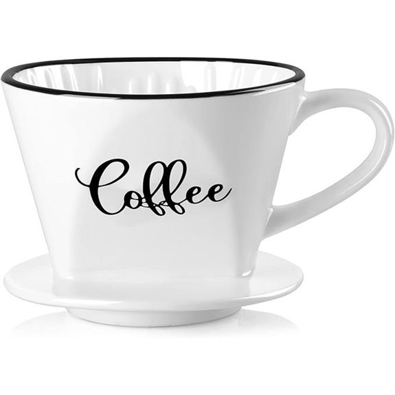 Pour Over Coffee Maker and Dripper White