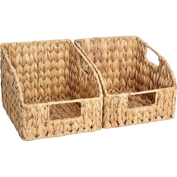 StorageWorks Wicker Pantry Baskets (2 Pack)