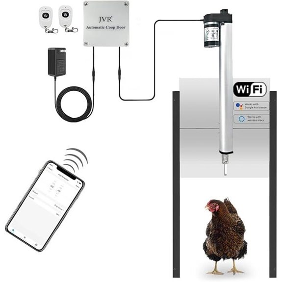 JVR Smart Chicken Coop Door with WiFi and Alexa