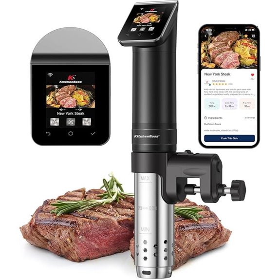 KitchenBoss WIFI Sous Vide Cooker with TFT Display