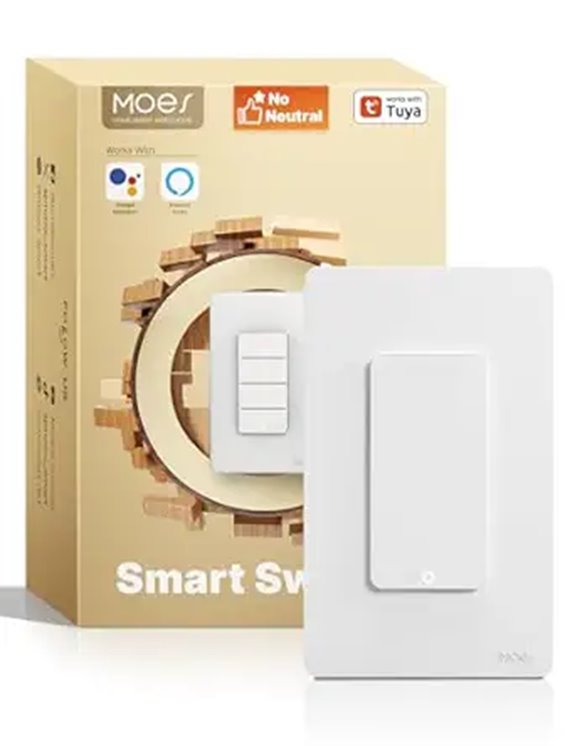 MOES WiFi Smart Light Switch No Hub 2.4GHz