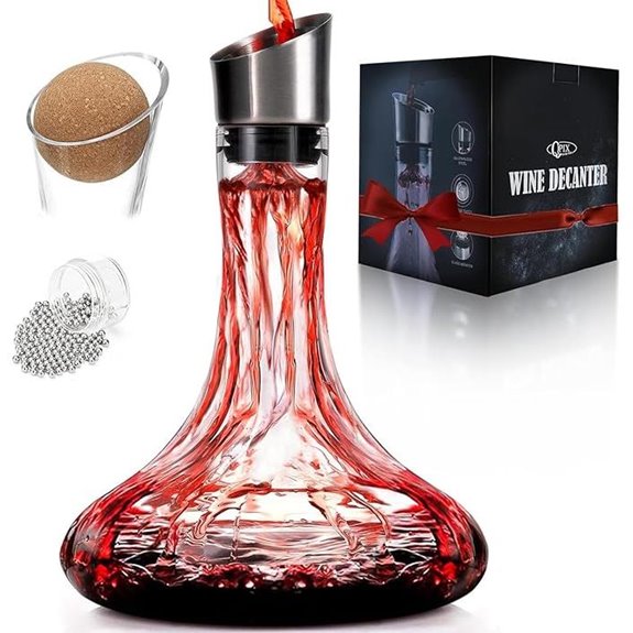 Wine Decanter with Built-in Aerator and Accessories